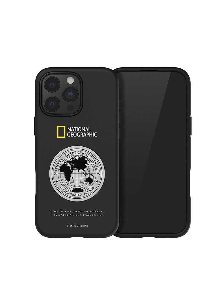 National Geographic Metal Deco Hard Shell Case iPhone 16 Pro Max - Black