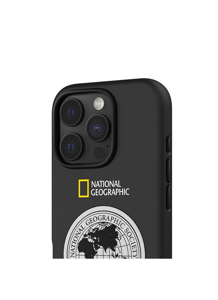 National Geographic Metal Deco Hard Shell Case iPhone 16 Pro Max - Black