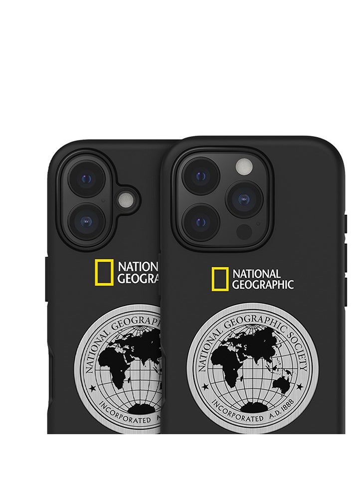 National Geographic Metal Deco Hard Shell Case iPhone 16 Pro Max - Black