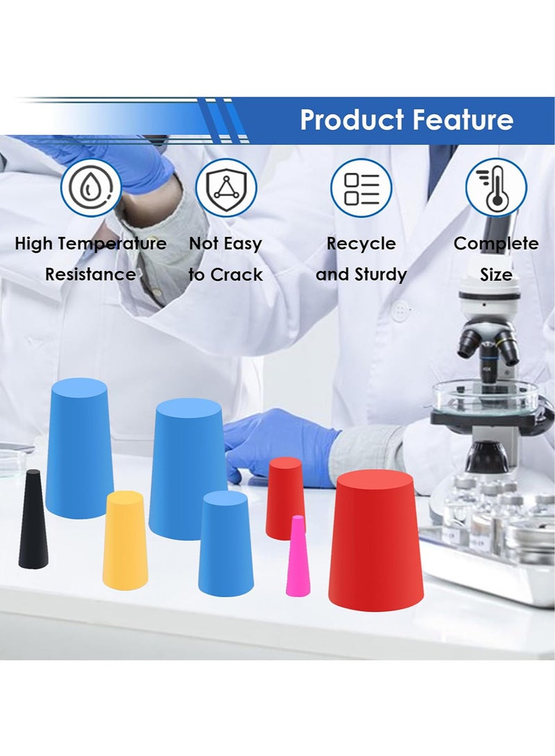 110PCS Silicone Rubber Tapered Plug, Coldairsoap High-Temperature Resistant Rubber Stoppers 8 Size 1.6mm to 16mm for Hole Plugs, Spraying, Coating, Painting Protection - Image 5