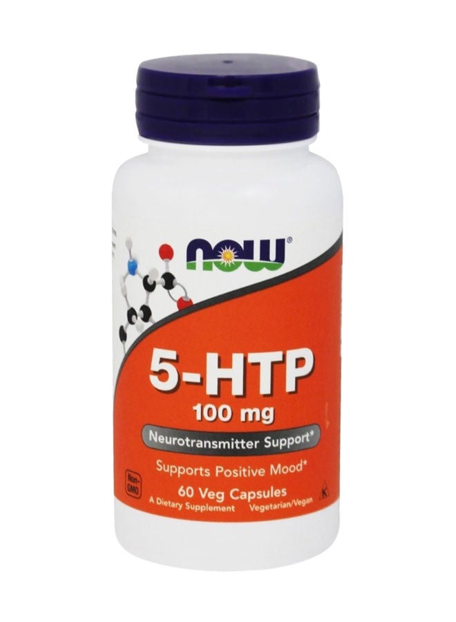 now كبسولات نباتية 5-HTP 100 مجم، 60 كبسولة - Image 1