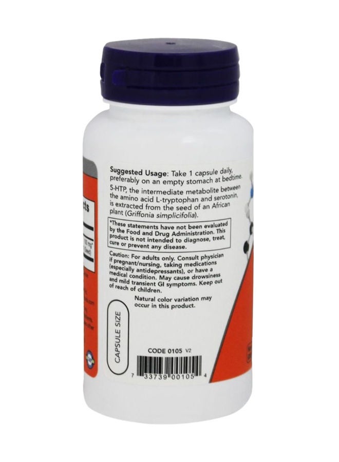 now كبسولات نباتية 5-HTP 100 مجم، 60 كبسولة - Image 3