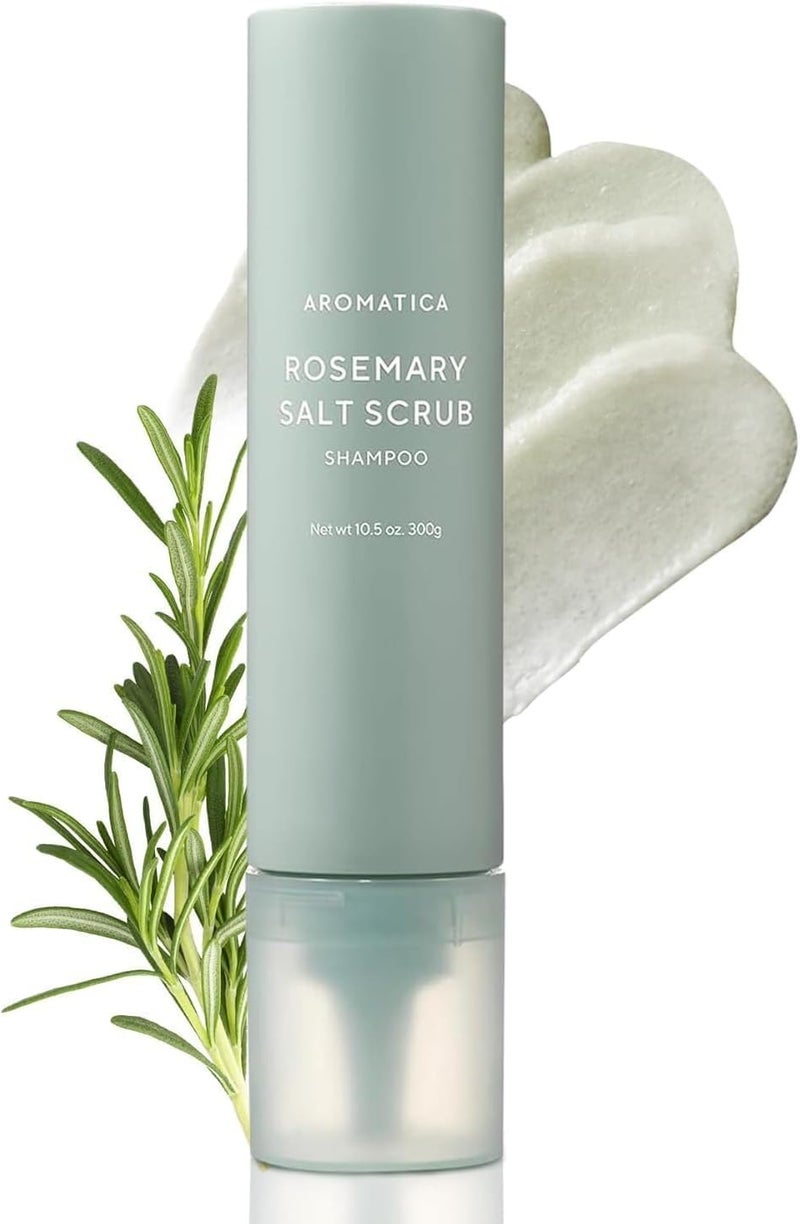 شامبو AROMATICA Rosemary Salt Scrub بوزن 10.5 أونصة / 300 جرام - شامبو نباتي يحتوي على زيت عطري من إكليل الجبل. - Image 1
