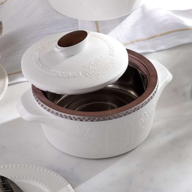 Pan Home وعاء أنجيلا الساخن 1.5 لتر - أبيض