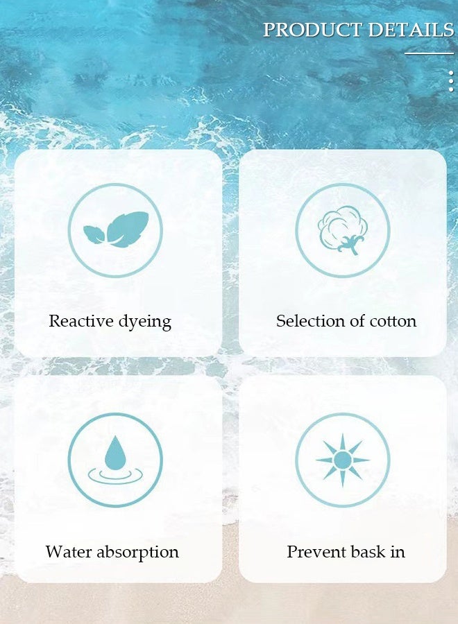 DUNISO منشفة الشاطئ مناشف الشاطئ المصنوعة من الألياف الدقيقة كبيرة الحجم للسفر، منشفة سريعة الجفاف للسباحين، مناشف الشاطئ المقاومة للرمل للنساء والرجال والفتيات، مناشف حمام السباحة الرائعة، ملحقات الشاطئ، منشفة فائقة الامتصاص 75*150 سم - Image 5