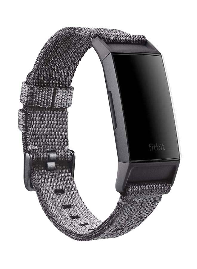 Fitbit Woven Band For Fitbit Charge 3/4 Charcoal Grey - Image 1