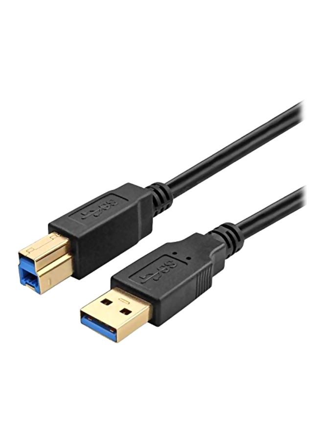 USB 3.0 Printer Cable Black/Gold/Blue