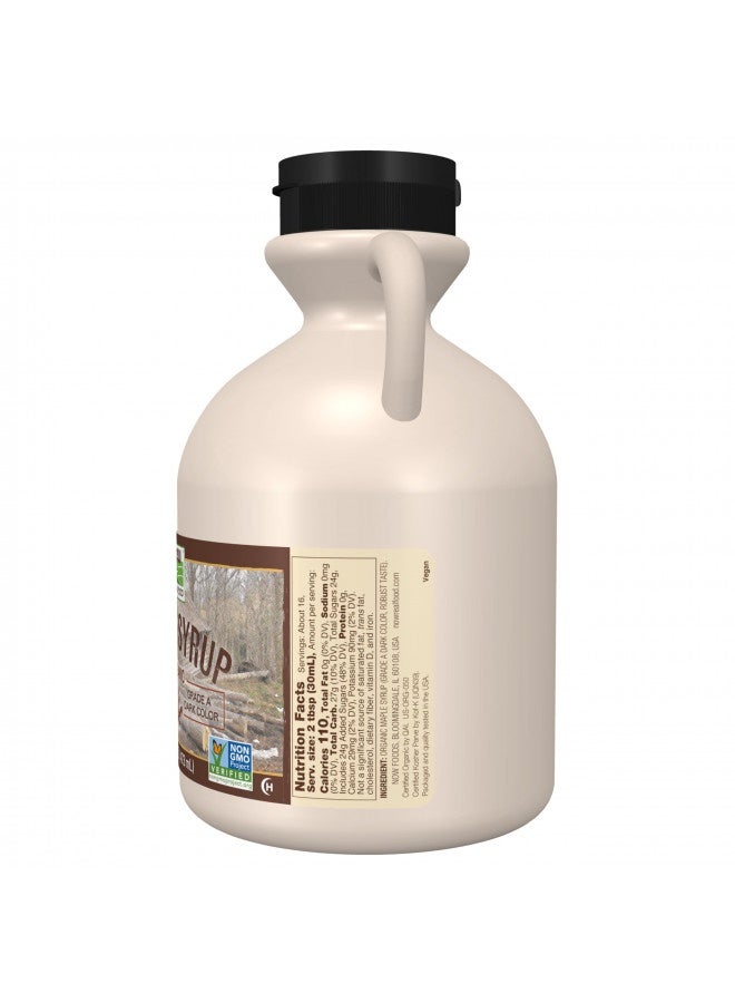 now Now Foods, Certified Organic Maple Syrup, Grade A Dark Color, Certified Non-Gmo, Pure, Robust Taste, 16-Ounce - Image 1