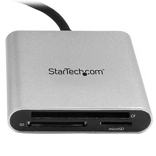 StarTech.com USB 3.0 Flash Memory Multi-Card Reader/Writer with USB-C - SD microSD and CompactFlash Card Reader w/ Integrated USB-C Cable (FCREADU3C) - Image 3