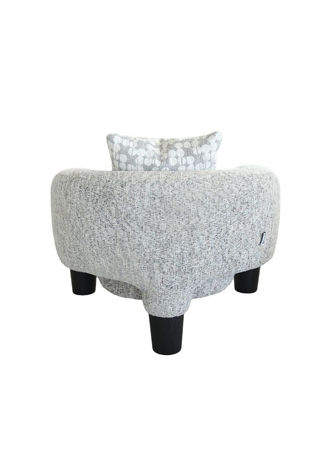 DANUBE HOME Retrova 1 Seater Fabric Sofa  | Armchair  | Modern Design Single Seater Accent Chair | Comfortable Living Room Furniture L101xW92xH71cm - Beige - Image 5