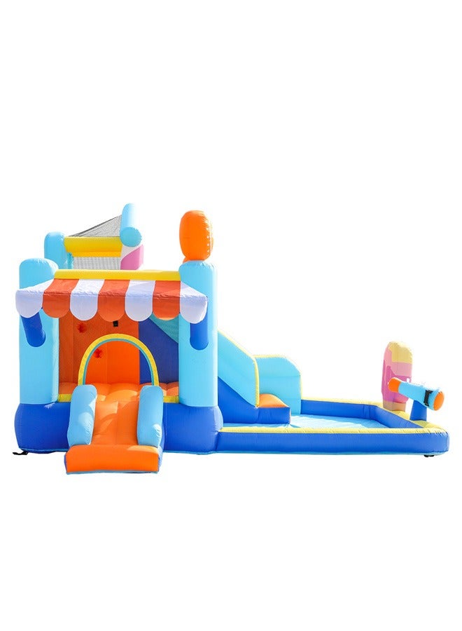 JSAITOYS منزلي للأطفال ملعب قابل للنفخ مع منزلق مائي قابل للنفخ قصر قفز للأطفال - Image 3