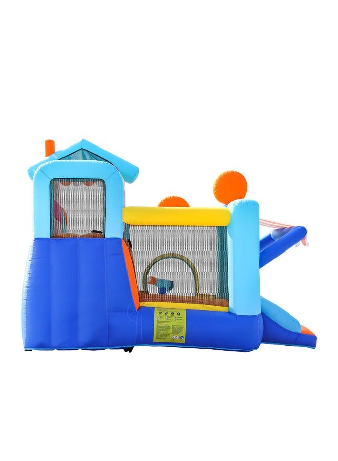 JSAITOYS منزلي للأطفال ملعب قابل للنفخ مع منزلق مائي قابل للنفخ قصر قفز للأطفال - Image 4