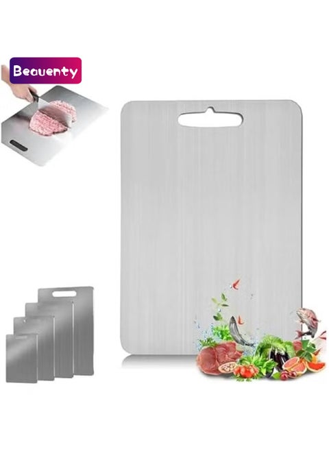 Titanium Cutting Board, Titanium Cutting Board, Taima Cutting Board Titanium, Stainless Steel Cutting Board, Food Grade Cutting Board, Stainless Steel Food Chopping Board (28 * 39cm)