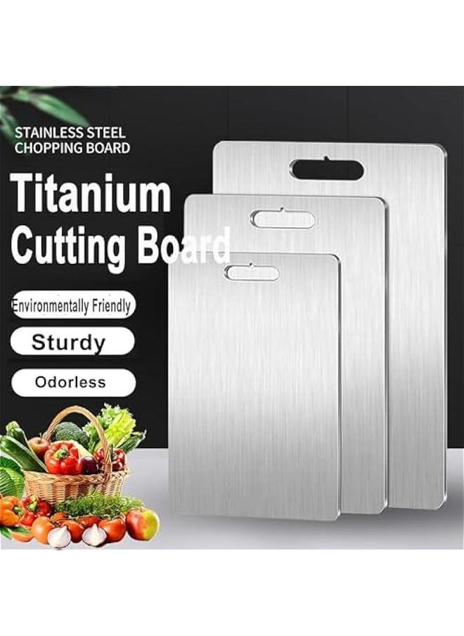 Beauenty - Titanium Cutting Board, Titanium Cutting Board, Taima Cutting Board Titanium, Stainless Steel Cutting Board, Food Grade Cutting Board, Stainless Steel Food Chopping Board (28 * 39cm) - Image 1