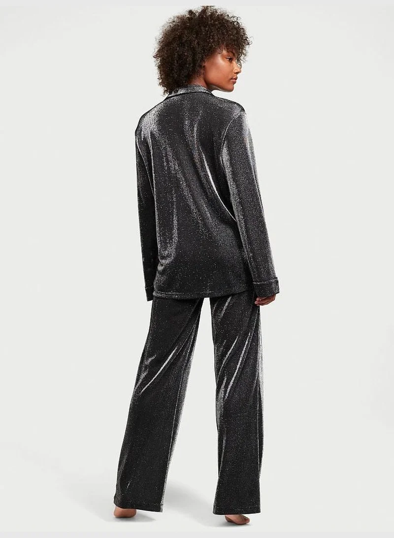 Victoria's Secret Shimmer Knit Long Pajama Set
