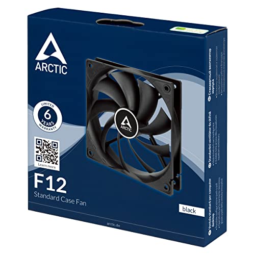 ARCTIC F12 - PC Fan, 120mm Standard Case Fan, Low Noise, Quiet Motor, Computer, Fan Speed: 1350 RPM - Black - Image 4