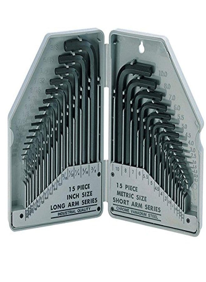 Pro'sKit Eclipse 900-038 30 Piece Hex Key Set - SAE (Fractional), Metric (MM) - Image 1