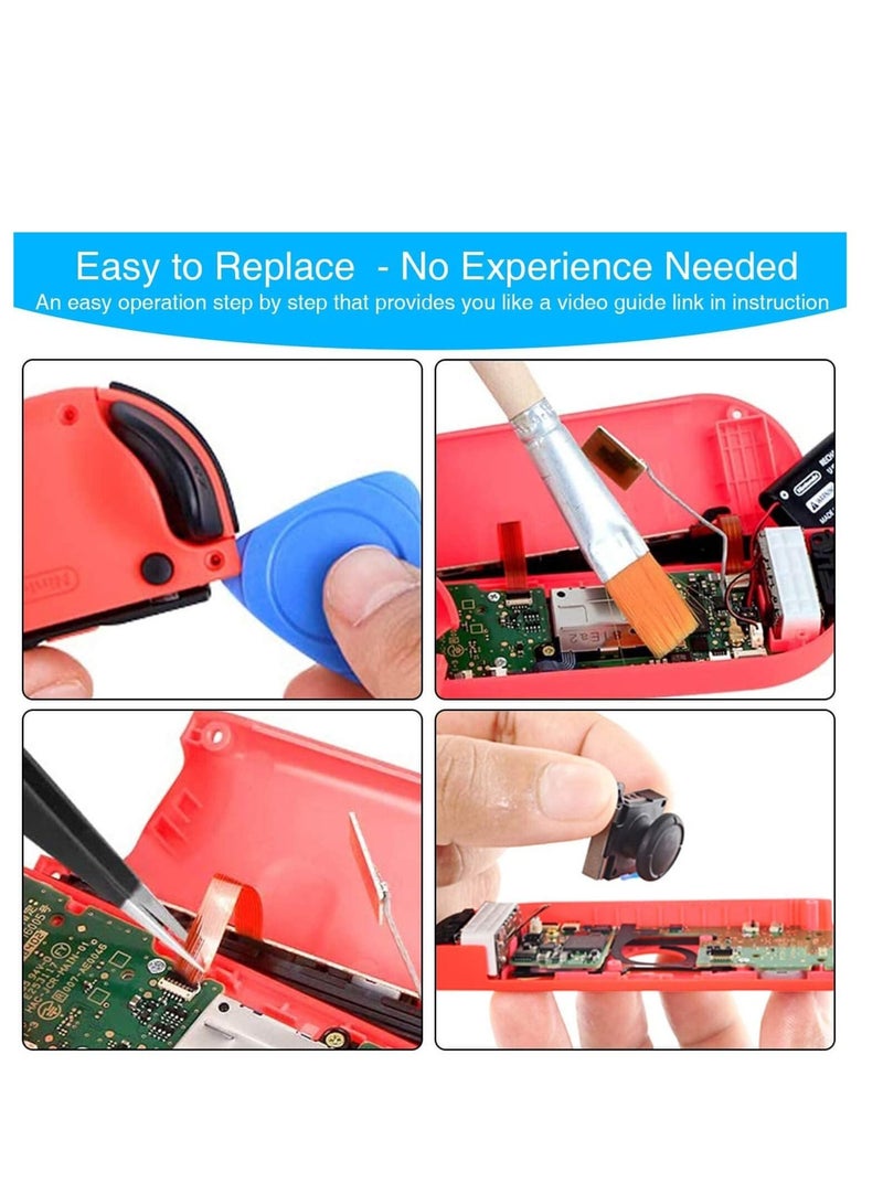 Captaintech (2 Pack) Joystick Replacement for Joycon,Switch Analog Stick Parts for Nintendo Switch Joy Con Controller Thumbstic,Include Full Repair Tool Kit and 2 Metal Lock Buckles,2 Jon Con Replacement - Image 2