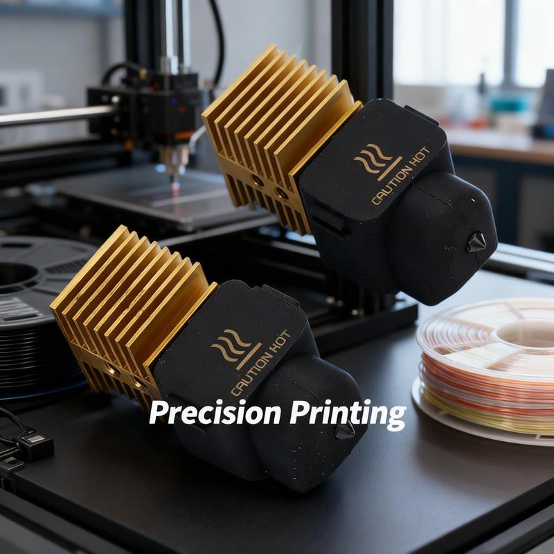 مجموعة بثق MK8 مع فوهة فولاذية مقواة 0.2 مم 0.4 مم تدفق عالي تركيب مغناطيسي سريع - Image 3