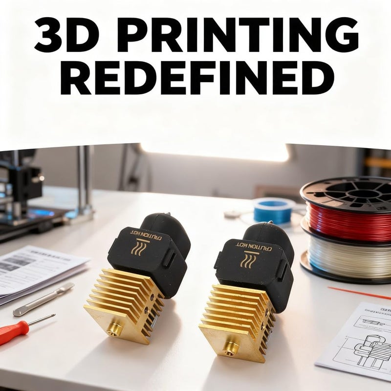 مجموعة بثق MK8 مع فوهة فولاذية مقواة 0.2 مم 0.4 مم تدفق عالي تركيب مغناطيسي سريع - Image 4