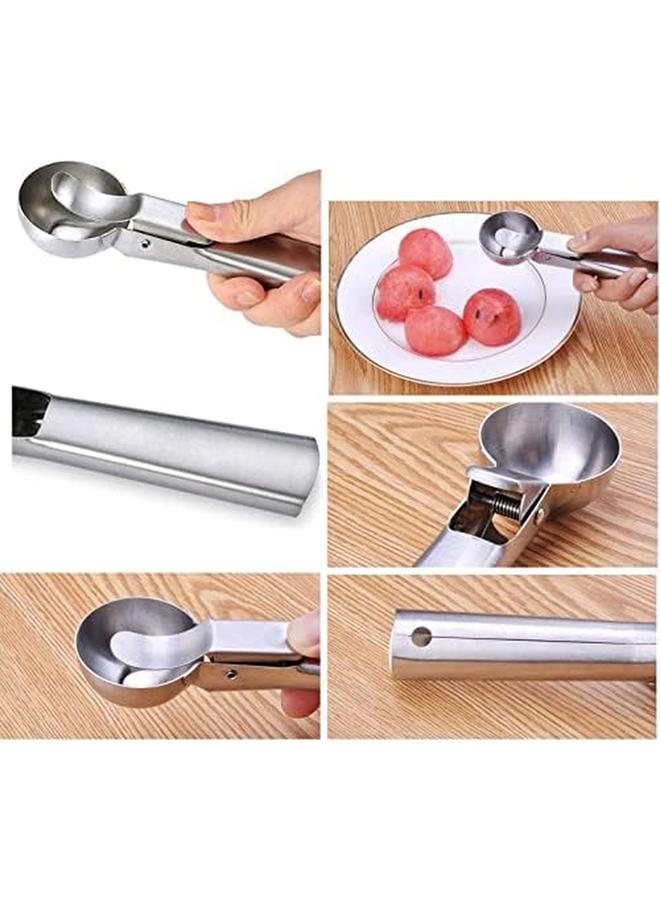 ECVV Ice Cream Scoop Heavy Duty Stainless Steel Icecream Scooper Metal Ice Cream Spade For Gelato Cookie Dough And Pies Dishwasher Safe - Image 2