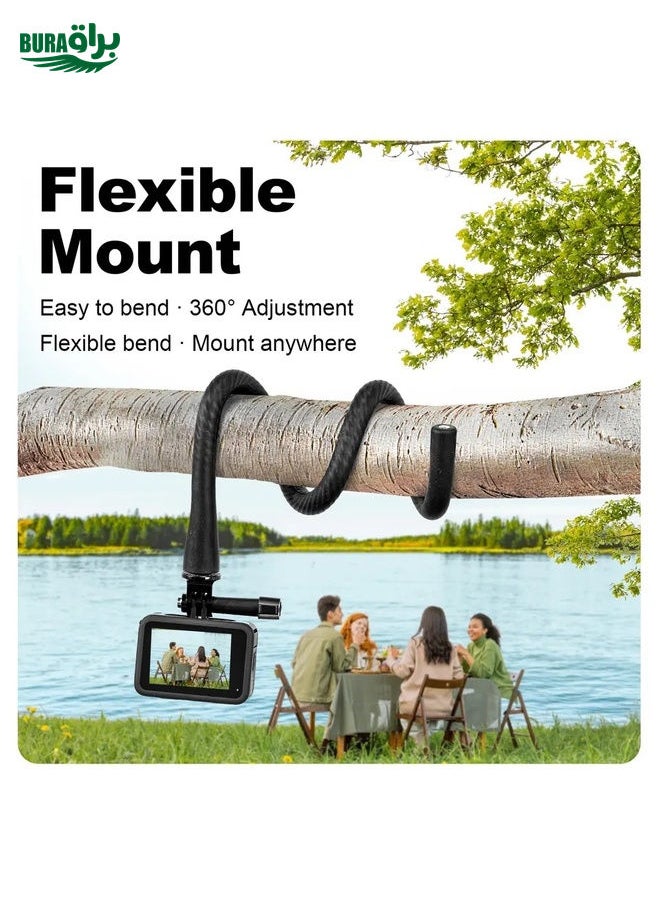 TELESIN Flexible Mount Bracket Octopus Tripod For Mini Action Camera and Mobile Phone,Spec: With Phone Clip Kit
