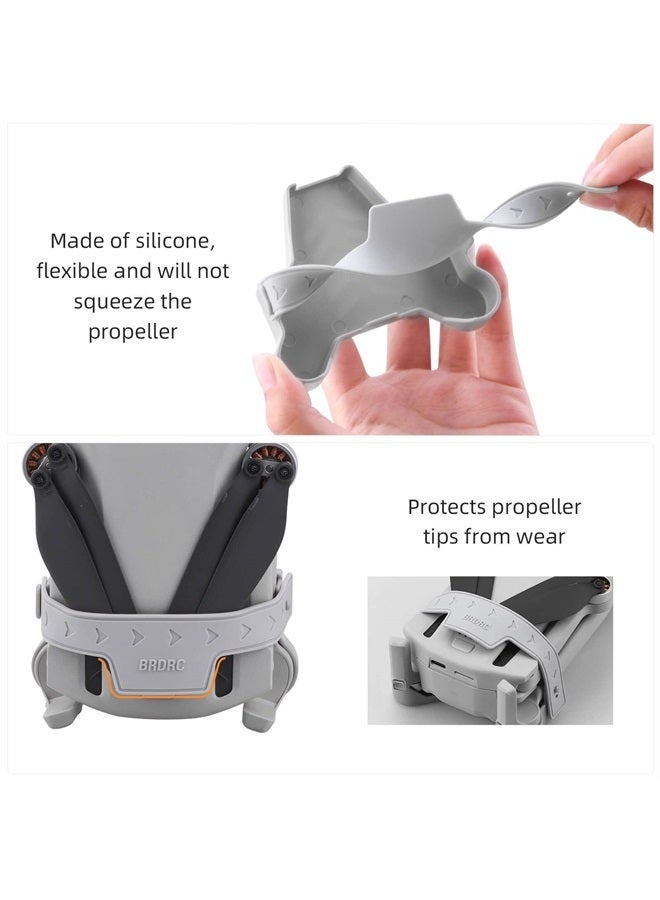 HeiyRC Mini 3 / Mini 3 Pro Propeller Holder,Prop Guard Strap Protector Stabilizer for DJI Mini 3 Series RC Drone Accessories(Grey) - Image 5