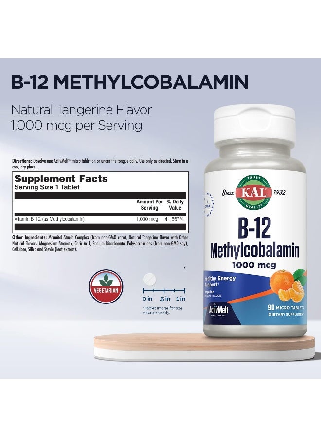 KAL B-12 Methylcobalamin 1000 mcg Tablets for Adults - Image 3