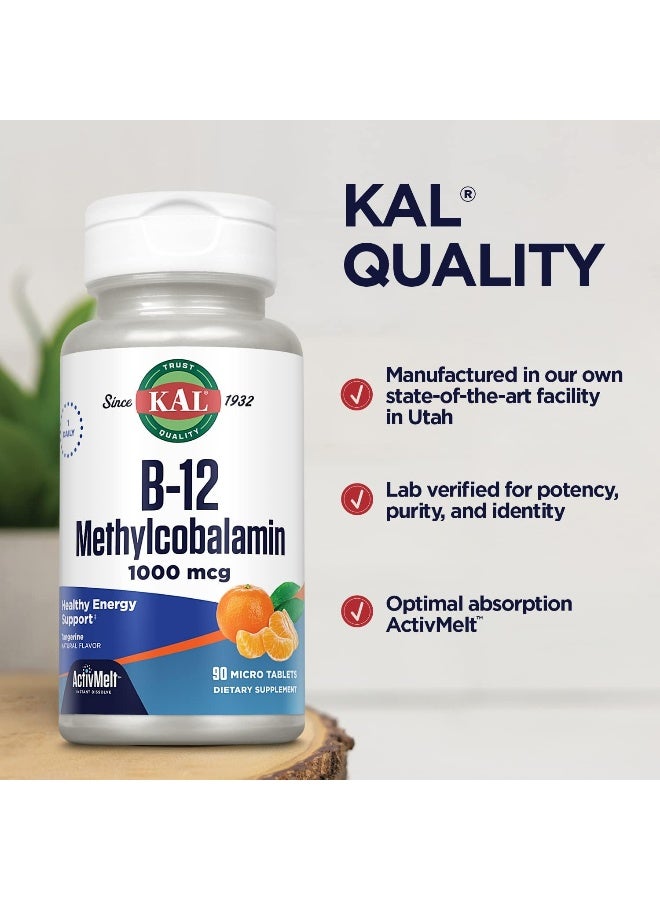 KAL B-12 Methylcobalamin 1000 mcg Tablets for Adults - Image 4