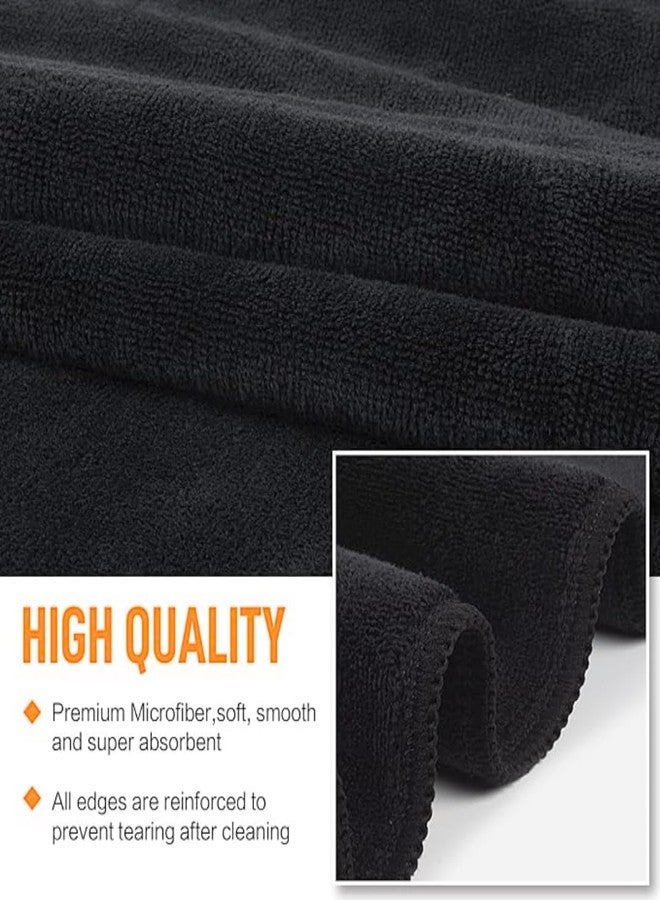 Microshine Quick-Dry Super Absorbent Microfiber Gym Towel - Black (60x40 cm, 450 GSM) for Workout, Sports, Yoga - Image 4