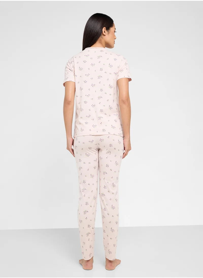 ريبلز مع نمشي Ladies Nightwear 2pcs Sets