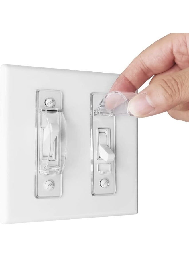 ILIVABLE Wall Switch Guard, Child Proof Light Switch Plate Covers Protects Your Lights from being Accidentally Turned On or Off by Children and Adults (Clear, 2 Pack) - Image 2