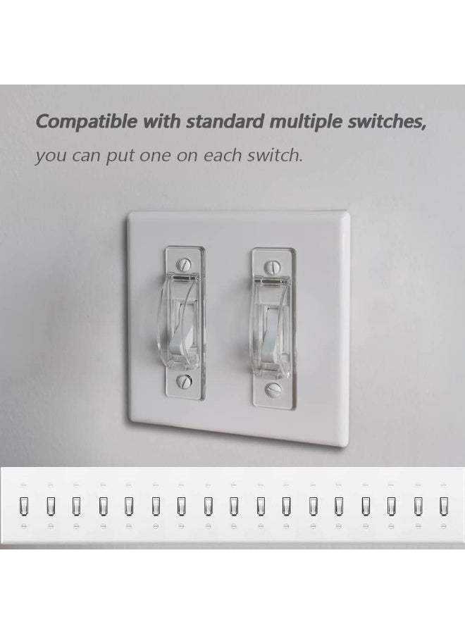 ILIVABLE Wall Switch Guard, Child Proof Light Switch Plate Covers Protects Your Lights from being Accidentally Turned On or Off by Children and Adults (Clear, 2 Pack) - Image 5