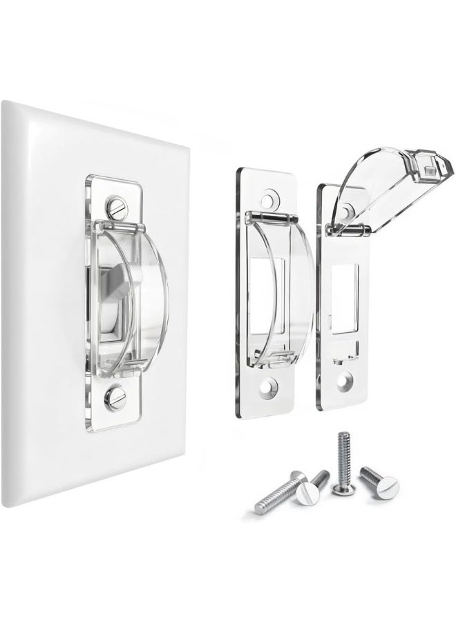 ILIVABLE Wall Switch Guard, Child Proof Light Switch Plate Covers Protects Your Lights from being Accidentally Turned On or Off by Children and Adults (Clear, 2 Pack) - Image 1