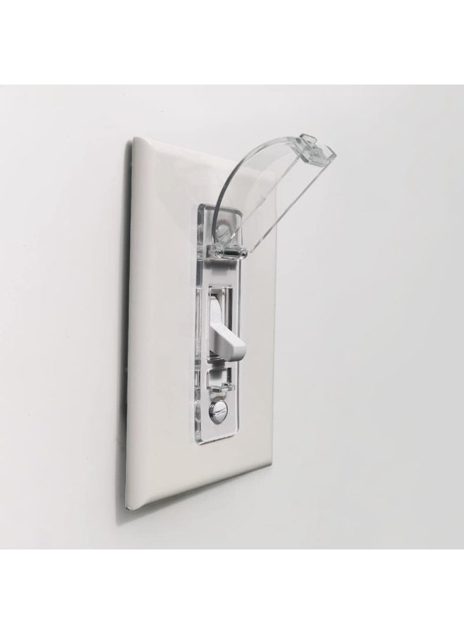 ILIVABLE Wall Switch Guard, Child Proof Light Switch Plate Covers Protects Your Lights from being Accidentally Turned On or Off by Children and Adults (Clear, 2 Pack) - Image 3
