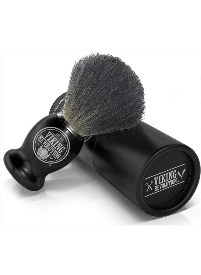 Viking Revolution Badger Hair Shaving Brush- Shave Brush for Wet Shave Using Shaving Cream & Soap- Best Shave of Your Life for Safety Razor, Double Edge Razor, Straight Razor or Shaving Razor  - Image 3