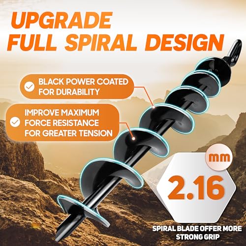PAMAZY [Premium] 4 Pack Ground Anchors with Power Nut Driver Drill Bit, Ground Anchors Screw in, Swing Set Anchors, Trampoline Anchors High Wind Heavy Duty for Camping Tents, Car Ports, Swing Sets, Canopies - Image 2
