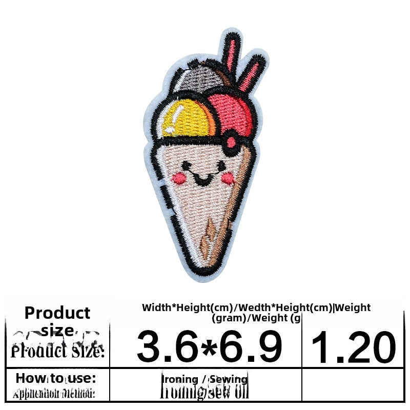 Embroidered Patches for Ice Cream Candy Cake 2400