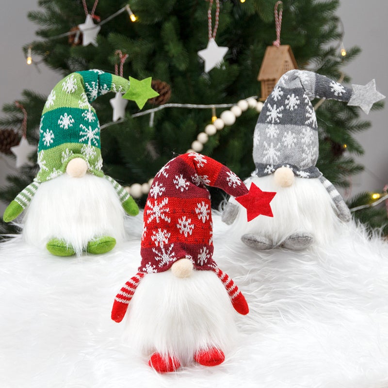 Gnome Plush Doll Christmas Ornaments with LED Light Handmade Gnome Christmas Decor Lighting Gnome Sitting Coffee Bar/ Home Decor, Green - Image 5