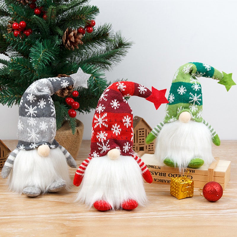 Gnome Plush Doll Christmas Ornaments with LED Light Handmade Gnome Christmas Decor Lighting Gnome Sitting Coffee Bar/ Home Decor, Green - Image 4