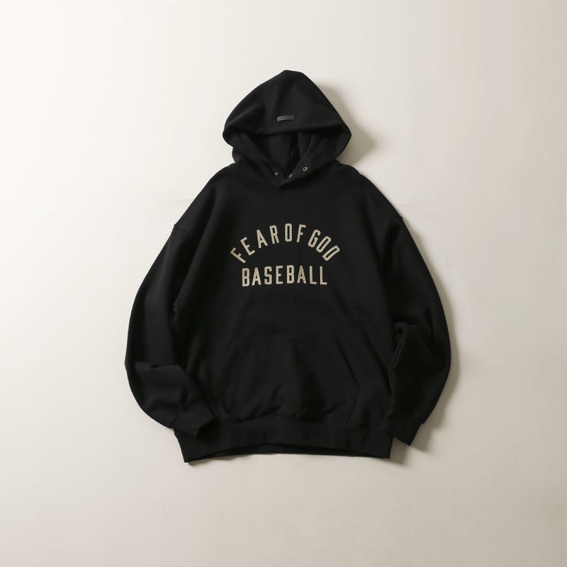 FOG 7TH Season 7 Main Line BASETBSLL Letters Flocking Printed Hooded Sweater Loose High Street American Tide Red Oats  - Image 2