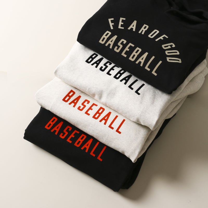 FOG 7TH Season 7 Main Line BASETBSLL Letters Flocking Printed Hooded Sweater Loose High Street American Tide Red Oats  - Image 4