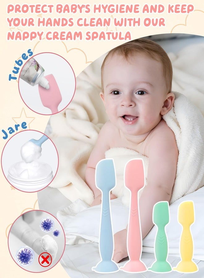 Bonison Upgraded 4-Pack Silicone Diaper Cream Spatula with Travel Case - Soft Full-Size & Mini Applicators for Rash Ointment, Diaper Care & Everyday Care, Ideal for Newborn Essentials and Baby Shower Gifts - Image 4