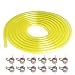 Eunice 10FT Fuel Line Hose Tube 14 ID x 38 OD Fuel Line with 12Pcs Hose Clamps for Small Engines Lawn Mower String Trimmer Chainsaw Blower Common Weedeater and Other Power Tools - Image 2
