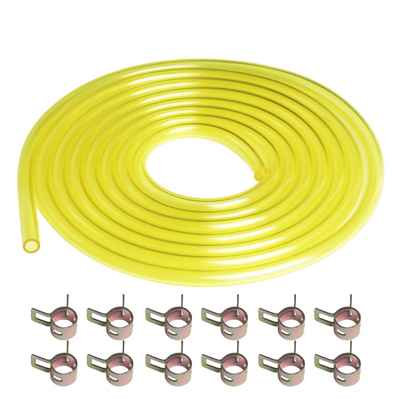 Eunice 10FT Fuel Line Hose Tube 14 ID x 38 OD Fuel Line with 12Pcs Hose Clamps for Small Engines Lawn Mower String Trimmer Chainsaw Blower Common Weedeater and Other Power Tools - Image 3