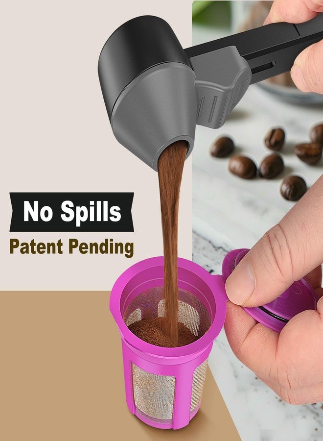Lov Sprout Coffee Scoop & Funnel for Reusable K Cup Refillable Coffee Pods, Coffee Measuring Spoon 2 Tablespoon Capacity, Scoop with Funnel for Ground Coffee, Protein Powder, Tea (Black&gray, 2 Pack) - Image 3