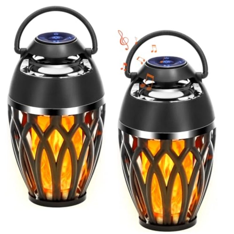 s Outdoor Bluetooth Speakers, Bluetooth 5.0 Led Flame Speaker, IPX5 Waterproof Flame Torch Atmosphere Speaker, Flame Lamp, Gifts for Men Women, Decorations for Party Garden Patio - Image 1