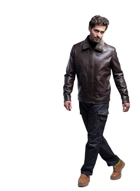 Top leather (v1) Men's Genuine lambskin Leather Jacket Premium Quality 10 years Warranty