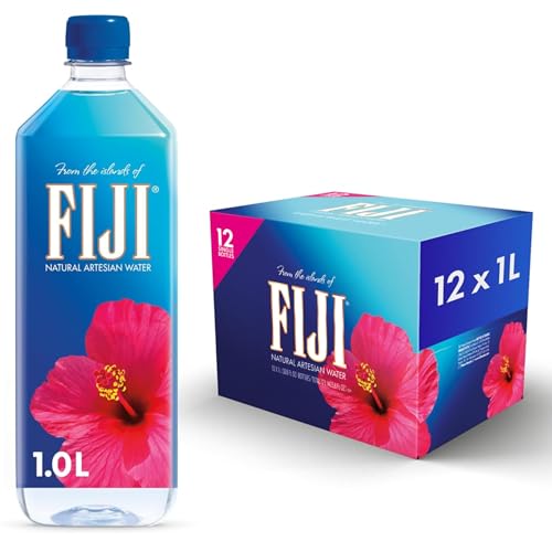 FIJI Natural Artesian Bottled Water, 1 Liter / 33.8 Fl Oz (Pack of 12) - Image 1