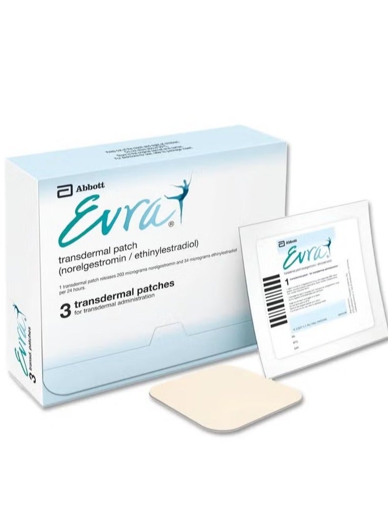 Janssen لصقة إيفرا الهرمونية لمنع الحمل 3 قطع - Image 1